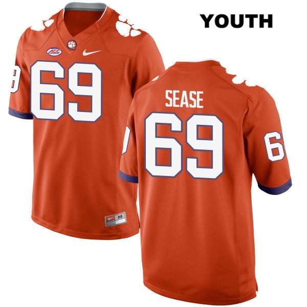 Youth Clemson Tigers #69 Marquis Sease Stitched Orange Authentic Style 2 Nike NCAA College Football Jersey DAD7846XW